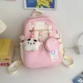 Zaino giapponese rosa carino con ciondolo a stella, pratica borsa casual per ragazze. - Piccolo Con Ciondolo / Rosa
