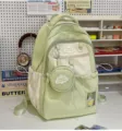 Grüner süßer Rucksack für Damen, ästhetische Mini Schultasche mit kleiner Tasche. - Rucksack Mit Anhänger / Grün