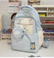 Schicker blauer Schulrucksack mit Mini-Tasche, süßer Alltags-Rucksack für stilvolle Studenten. - Rucksack Mit Anhänger / Blau