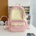 Süßer rosa gelber Studenten Rucksack große Kapazität japanischer Stil Schultertasche Mädchen - Große Größe (Ohne Anhänger) / Rosa