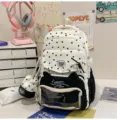 Japanischer süßer Schülerrucksack mit Sichtfenster Katzenohren Design große Kapazität Schultasche. - Nur Rucksack (Ohne Anhänger) / Schwarz