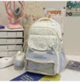 Japanischer süßer Ita Rucksack mit Sichtfenster und Sternenmuster für Schülerinnen. - Nur Rucksack (Ohne Anhänger) / Blau