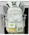 Süßer koreanischer College-Stil Pastellgrüner Rucksack mit Katzenstickerei für Schülerinnen. - Basisstil / Grün