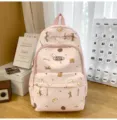 Rosa süßer Cartoon kleiner Rucksack für Mädchen, lässiger Freizeittagungsrucksack mit vielen Fächern. - Ohne Anhänger / L / Rosa