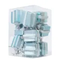 Blue mini gift box Christmas tree ornaments hanging decorations 12 pcs set for holiday decor - 5cm 12pcs / Light Blue