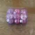 Bolas de Navidad rosas, 6cm esferas colgantes de plástico, set de 12 para decoración festiva - 6 cm, pack de 12 / Rosa