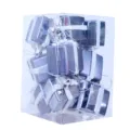 Silver miniature gift box Christmas ornaments, 5cm 12pcs set for tree hanging and holiday decor. - 5cm 12pcs / Gray