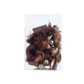 Brown electroplated five pointed star ornaments holiday hanging decorations set clear box - Light Coffee