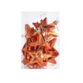 Orange electroplated pentagram star Christmas tree hanging ornaments in clear box 12pcs - Antique Bronze