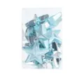 Light blue electroplated pentagram star Christmas tree hanging decoration ornaments set - Lake Blue