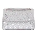 Detailansicht der glitzernden Strass-Abendtasche, edle silberne Kristall-Kette Umhängetasche. - 20*13.5*6CM / Silber