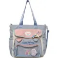 Süßer Farblich abgestimmter Ita-Rucksack mit transparenter Sichtfenster und Taschen - Studientasche / Blau (Kein Anhänger/Abzeichen)
