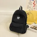 2025 Neuer Freizeitschulrucksack Große Kapazität Schwarzer Rucksack für Studenten Reise Alltag - L / Nur Tasche (Kein Anhänger) / Schwarz