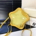 Yellow star ita bag transparent window cute crossbody bag sweet cool style anime bag - Without Badges / Yellow