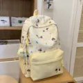 Süßer gelber Hunderucksack aus Canvas für Mädchen, lässige süße Freizeittasche für den Alltag. - L / Gelb Groß Mit Anhänger