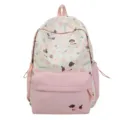 Süßer rosafarbener Rucksack im japanischen Stil für Mittelschüler mit Hundemuster und süßem Design. - S / Rosa Klein (Ohne Anhänger)