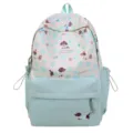 Süßer Studenten-Rucksack mit Dackel-Motiv, frischer mintgrüner Freizeittaschen-Stil für Mädchen. - S / Grün Klein (Ohne Anhänger)