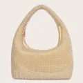 Glänzende Strass Hobo Tasche für Damen, elegante Kristall Achsel Abendtasche neu. - Gold