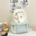 Japanischer Ins Sueder Schueler Rucksack Sternmuster Eiskrem Farbe Schultertasche - Charm-Anhänger / Grün