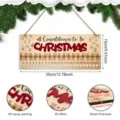 Hölzernes Weihnachts-Adventskalender-Hängeschild mit 24 nummerierten Löchern und 3D-Dekor. - Spezifikation 5 (Y26Y90556_Q: 35X15CM)