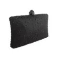 Schwarze Strass Abendtasche Clutch für Damen, elegante Party Hochzeit Geldbörse Handtasche. - 18.5*11*4CM / Schwarz