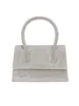 Glitzernde Kristall-Strass Abendhandtasche Detail, silberne Party-Clutch mit Griff. - 19*7*12CM / Silber