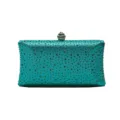 Türkisblaue Strass Abendtasche glitzernde Kristall Party Braut Hochzeit Handtasche - 18.5*11*4CM / Blaugrün