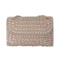 Modische pinke Strass Schultertasche mit Kettengurt fuer Damen Party Abendtasche elegant. - 20x12.5x5cm / Rosa