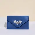 Blaues Strass Umschlag Abendtasche fur Damen, elegante Party und Hochzeit Handtasche. - Blau