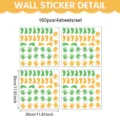 Colorful hand and footprint wall stickers set, 160pcs PVC self-adhesive classroom decor. - Palm and Footprint Style (UV26T60698T_T) / 30x30cm (Set of 4 Sheets) / Colorful