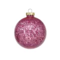 Bola de Navidad con purpurina rosa, adorno brillante colgante para el árbol festivo. - 15cm / Pieza Curva Púrpura