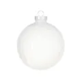Bola de Navidad blanca de PET con tapa plateada para árbol y decoración festiva. - 15cm / Blanco