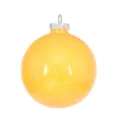 Bola de navidad de PET amarilla adorno colgante para fiesta escaparate decoración del hogar festiva - 15cm / Amarillo
