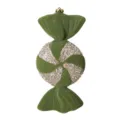 Christmas green velvet candy ornament sparkly holiday tree hanging decor festive party prop - Army Green Style 1