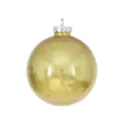 Bola de Navidad de PET con purpurina dorada para colgar y decorar árboles festivos. - 15cm / Dorado