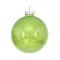 Bola de Navidad de PET verde con acabado brillante para decoración festiva colgante. - 15cm / Verde Fruta