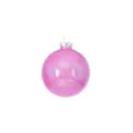 Hermosa bola de Navidad rosa con purpurina, adorno festivo colgante para el árbol. - 15cm / Rosa Púrpura