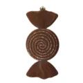 Christmas brown velvet candy ornament tree hanging pendant festive home mall decoration - Brown Style 3