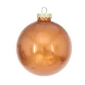 Bola de Navidad con purpurina bronce y tapa metálica para decoración festiva del árbol. - 15cm / Bronce Antiguo