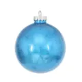 Bola de Navidad azul con brillantina de PET para decoración colgante de árbol festivo. - 15cm / Azul cielo