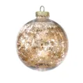 Bola de Navidad transparente de PET rellena de purpurina dorada brillante para decoracion. - 15cm / Pieza Suelta Oro Rosa