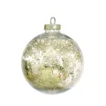 Bola de Navidad transparente de PET con purpurina dorada, variante de adorno colgante. - 15cm / Pieza Suelta Dorada