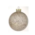 Bola de Navidad transparente de PET con cuentas de champán, adorno colgante festivo. - 15cm / Pieza Curva Champán