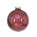 Bola de Navidad roja con purpurina de PET, adorno colgante irrompible para fiestas y hogar. - 15cm / Rojo Vino Oscuro