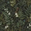 Papier peint botanique vintage motif floral sombre autocollant mural plantes rétro - 43cm*300cm Par Rouleau / Bz2107