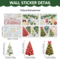 Weihnachten statische Fensteraufkleber Detail 105Stk 6Blatt Set mit Baum Schneeflocken - Flacher Wandaufkleber (UV26Y80944S_T) / 20x30cm / Mehrfarbig (6 Blätter/Packung)