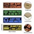 Wooden e-sports room wall hanging signs, gamer decor set with cool neon quotes, 30x9cm. - Neon Style Gamer Slogan Style (M26Y90684_Q) / 4Pcs Set