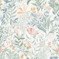 Vintage botanical floral wallpaper roll, retro watercolor leaf pattern for bedroom wall decor. - 43cm*300cm Per Roll / Beige Porcelain Floral