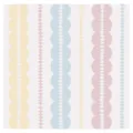 Détail de papier peint géométrique coloré avec des rayures verticales et motifs vagues. - 150X43CM / Géométrique Coloré