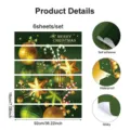 Adesivi per scale di Natale PVC autoadesivo impermeabile carta da parati per decorazioni - Classico Verde Oro Buon Natale (CT26Y70158M) / 92*18 cm*6 fogli